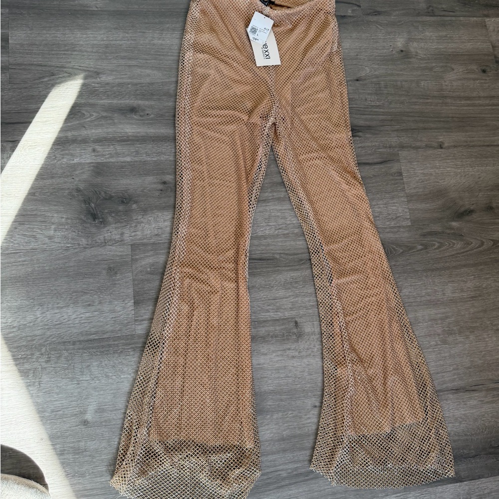 Forever 21 Gold Mesh Skirt